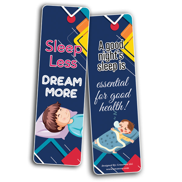Creanoso Sleep is Good Bookmark (10-Sets X 6 Cards) â€“ Daily Inspirational Card Set â€“ Interesting Book Page Clippers â€“ Great Gifts for Adults and Professionals