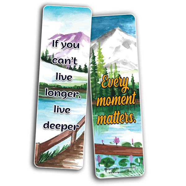 Landscape Quotes watercolor Bookmarks (10-Sets X 6 Cards)