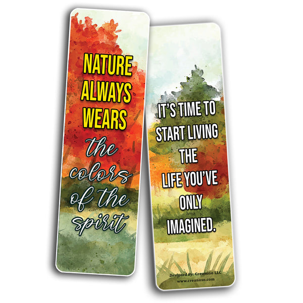 Landscape Quotes watercolor Bookmarks (10-Sets X 6 Cards)