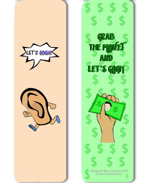 Creanoso Funny Bookmark Series 1 - Gogh Jokes - Motivating and Humorous Van Gogh Related Quotes