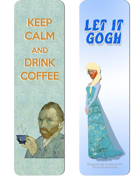 Creanoso Funny Bookmark Series 1 - Gogh Jokes - Motivating and Humorous Van Gogh Related Quotes