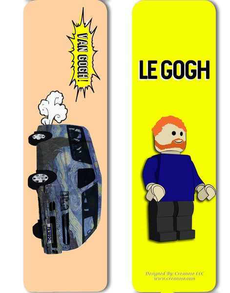 Creanoso Funny Bookmark Series 1 - Gogh Jokes - Motivating and Humorous Van Gogh Related Quotes
