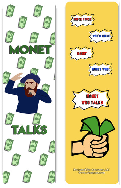 Creanoso Funny Bookmark Series 2 - Monet Jokes - Motivating and Humorous Monet Related Quotes