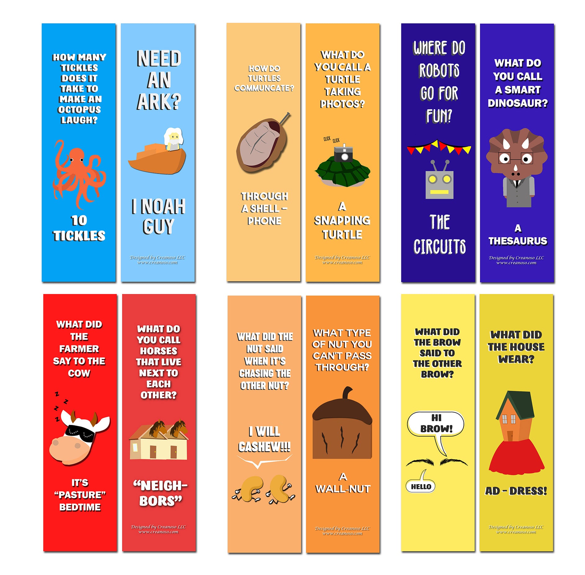 Creanoso Funny Bookmark Series 5 (30-Pack) - Party Favors Business Teacher Classroom Reading Rewards and Incentive Gifts Ideas ÃƒÂ¢Ã¢â€šÂ¬Ã¢â‚¬Å“ Unique Book Page Clippers Bulk Pack Collection Set