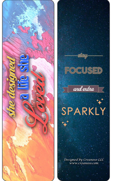 Creanoso She Designed A Life She Loved Bookmarks - Stocking Stuffers Premium Gift Set