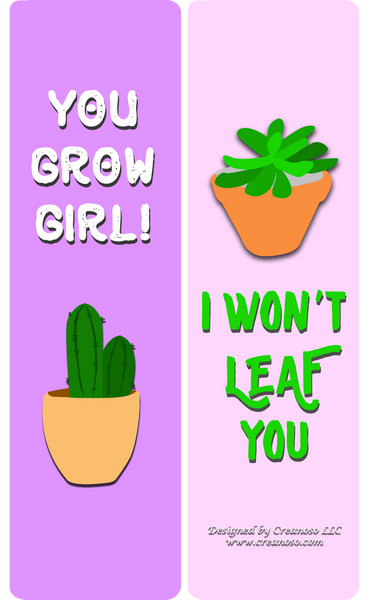 Creanoso Cactus and Succulents Quotes Bookmarks - Awesome Stocking Stuffers