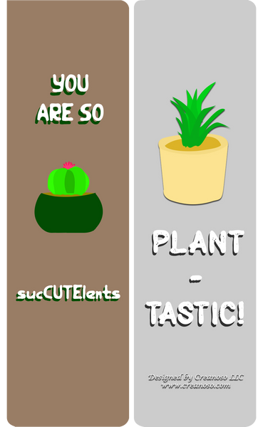 Creanoso Cactus and Succulents Quotes Bookmarks - Awesome Stocking Stuffers