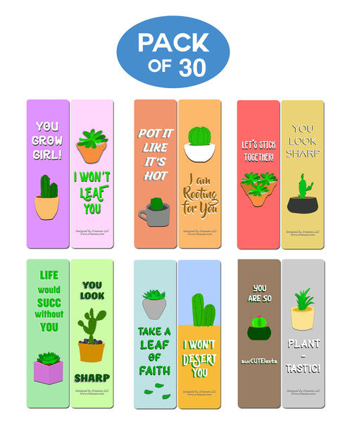 Creanoso Cactus and Succulents Quotes Bookmarks - Awesome Stocking Stuffers