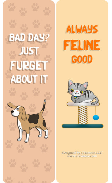 Creanoso Cute Animal Motivational Quotes Bookmarks  - Awesome Stockin Stuffers