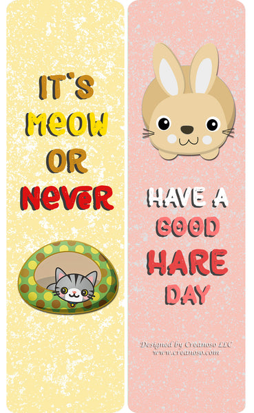 Creanoso Cute Animal Motivational Quotes Bookmarks  - Awesome Stockin Stuffers