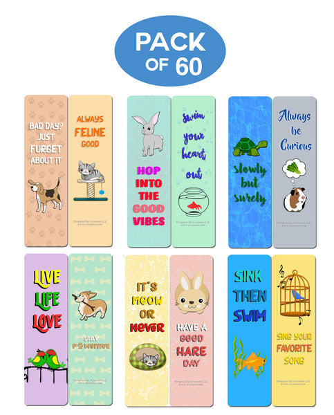 Creanoso Cute Animal Motivational Quotes Bookmarks  - Awesome Stockin Stuffers