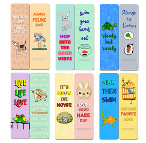 Creanoso Cute Animal Motivational Quotes Bookmarks  - Awesome Stockin Stuffers