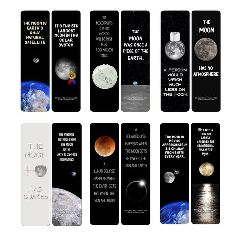 Creanoso Fun Facts about Space Bookmarks - Awesome Stocking Stuffers