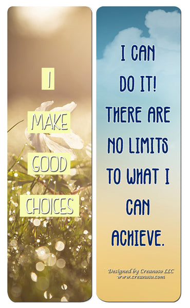 Creanoso Positive Encouragement Bookmarks - Success Motivational - Gift Set