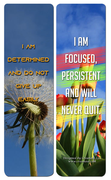 Creanoso Positive Encouragement Bookmarks - Success Motivational - Gift Set