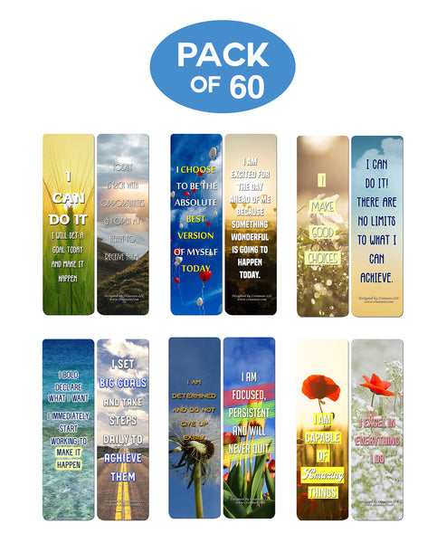 Creanoso Positive Encouragement Bookmarks - Success Motivational - Gift Set