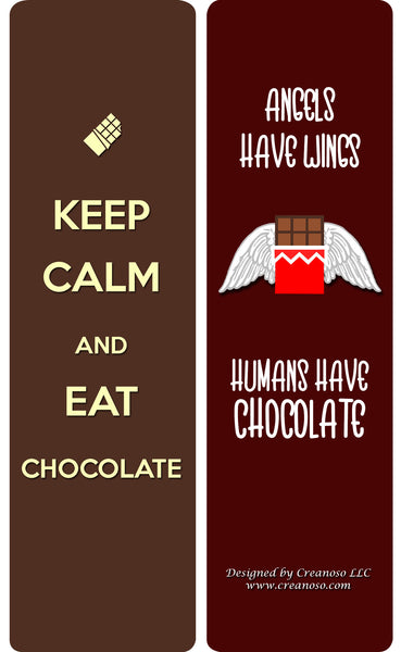 Creanoso Chocolate lovers Quotes Bookmarks - Awesome Stocking Stuffers