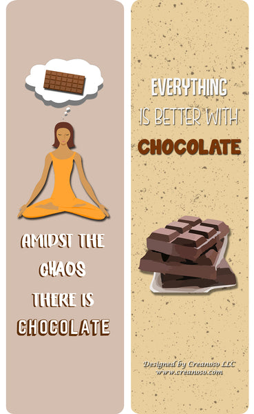 Creanoso Chocolate lovers Quotes Bookmarks - Awesome Stocking Stuffers