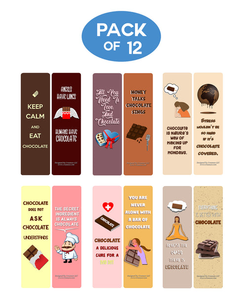 Creanoso Chocolate lovers Quotes Bookmarks - Awesome Stocking Stuffers