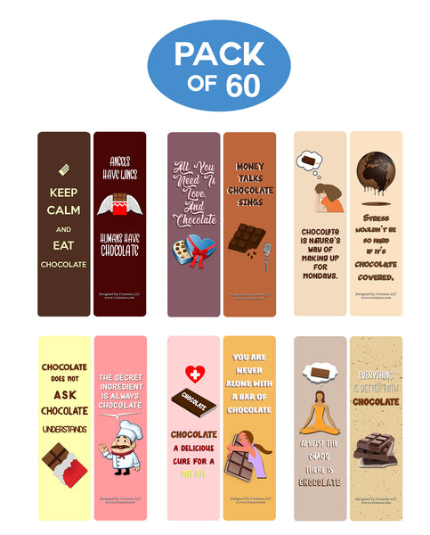 Creanoso Chocolate lovers Quotes Bookmarks - Awesome Stocking Stuffers