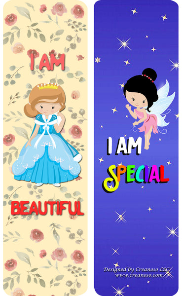 Inspirational Cards Bookmarks for Girls - Confidence and Self Worth Building- Awesome Bookmarks for Girls