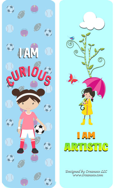 Inspirational Cards Bookmarks for Girls - Confidence and Self Worth Building- Awesome Bookmarks for Girls