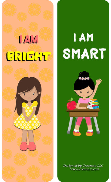 Inspirational Cards Bookmarks for Girls - Confidence and Self Worth Building- Awesome Bookmarks for Girls