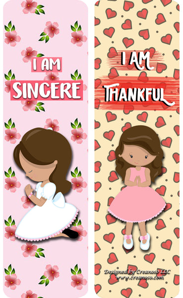 Inspirational Cards Bookmarks for Girls - Confidence and Self Worth Building- Awesome Bookmarks for Girls