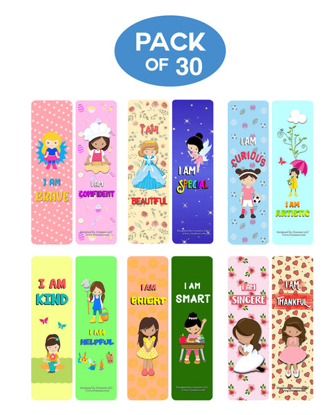 Inspirational Cards Bookmarks for Girls - Confidence and Self Worth Building- Awesome Bookmarks for Girls