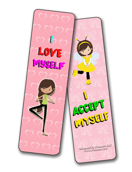 Creanoso Inspirational Cards Bookmarks for Girls - Positive Affirmations to Empower Girls ÃƒÂ¢Ã¢â€šÂ¬Ã¢â‚¬Å“ Great Collection Pack for Girls