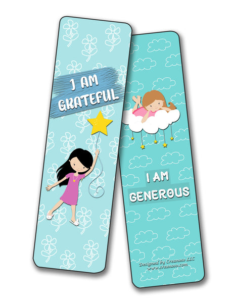 Creanoso Inspirational Cards Bookmarks for Girls - Positive Affirmations to Empower Girls ÃƒÂ¢Ã¢â€šÂ¬Ã¢â‚¬Å“ Great Collection Pack for Girls