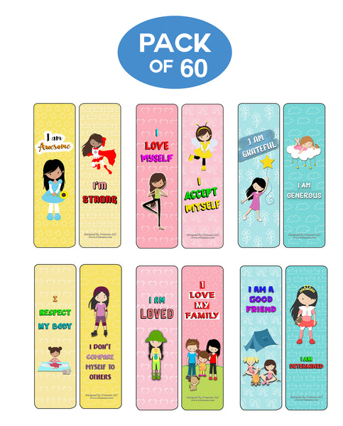 Creanoso Inspirational Cards Bookmarks for Girls - Positive Affirmations to Empower Girls ÃƒÂ¢Ã¢â€šÂ¬Ã¢â‚¬Å“ Great Collection Pack for Girls