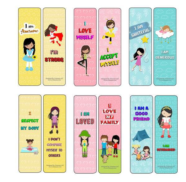 Creanoso Inspirational Cards Bookmarks for Girls - Positive Affirmations to Empower Girls ÃƒÂ¢Ã¢â€šÂ¬Ã¢â‚¬Å“ Great Collection Pack for Girls