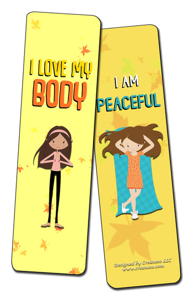 Creanoso Inspirational Cards Bookmarks for Girls - Life Changing Affirmations Encouragement (30-Pack) - Great Giveaways for Children ÃƒÂ¢Ã¢â€šÂ¬Ã¢â‚¬Å“ Unique Design Set for Kids