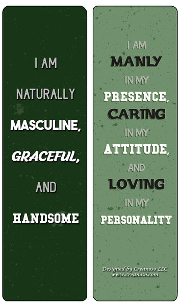 Creanoso Affirmation Cards for Men - Awesome Stocking Stuffers for Men