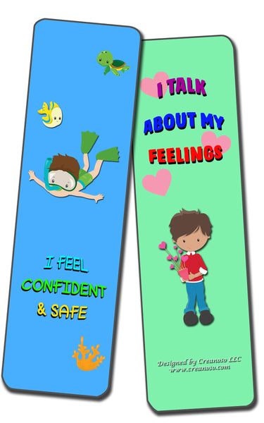 Creanoso  Positive Affirmations Cards for Kids - Awesome Bookmarks and Stocking Stuffers