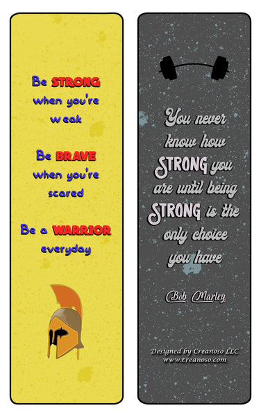Creanoso Positive Encouragement for Cancer Patient Bookmarks Cards - Premium Quality Card Stock