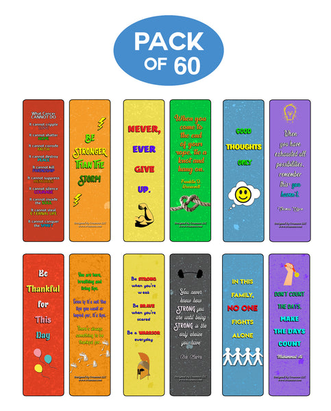 Creanoso Positive Encouragement for Cancer Patient Bookmarks Cards - Premium Quality Card Stock