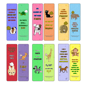Creanoso Animal Farting Bookmarks - Funny Cards Stocking Stuffers