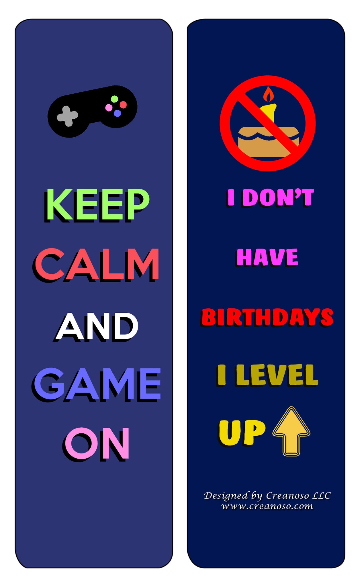 Game Bookmarklets Creanoso Gamer Bookmarks (30-Pack) - Perfect Gift for Video Game Fans