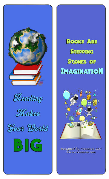 Creanoso Book lovers Bookmarks (60-Pack) - Awesome and Unique Designs - Excellent Party Favors Teacher Classroom Reading Rewards and Cool Gifts for Young Readers, Bibliophiles