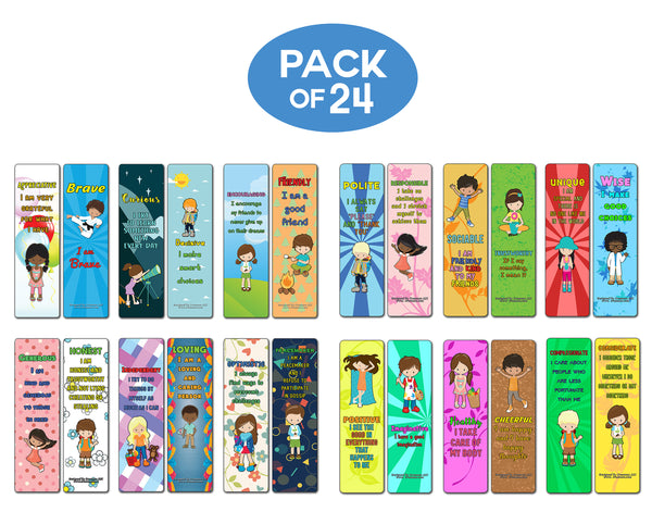 Creanoso Powerful Character Traits Bookmarks Variety Pack (24-Pack) - Assorted Designs for Children