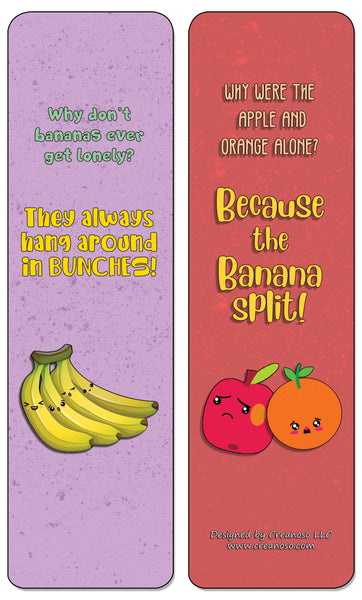 Creanoso Banana Jokes Bookmarks - Assorted Unique & Humorous Design - Premium Gift Set Ideas
