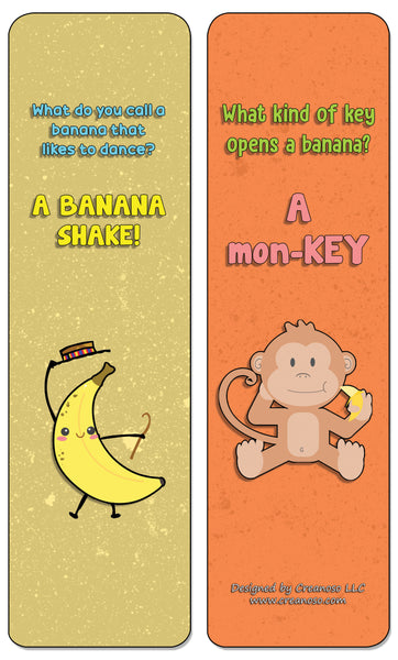 Creanoso Banana Jokes Bookmarks - Assorted Unique & Humorous Design - Premium Gift Set Ideas