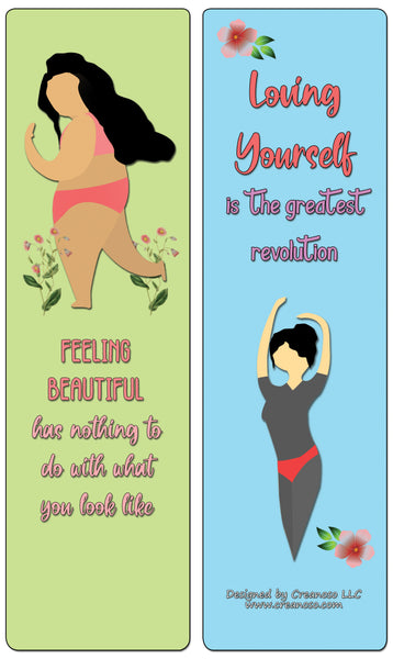 Creanoso Body Positivity for Women Bookmarks - Premium Quality Gift Stocking Stuffers