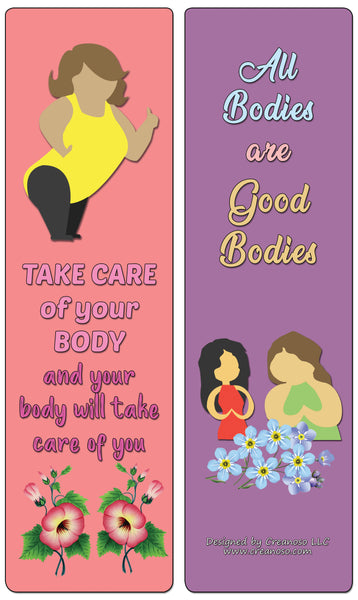 Creanoso Body Positivity for Women Bookmarks - Premium Quality Gift Stocking Stuffers