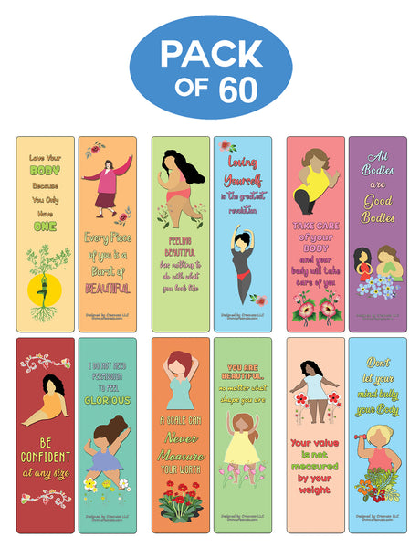 Creanoso Body Positivity for Women Bookmarks - Premium Quality Gift Stocking Stuffers