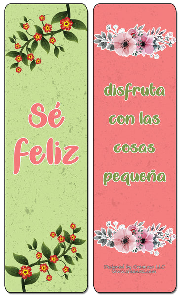 Creanoso Spanish Motivational Quotes Bookmarks - Premium Gift Set and Inspiring Sayings