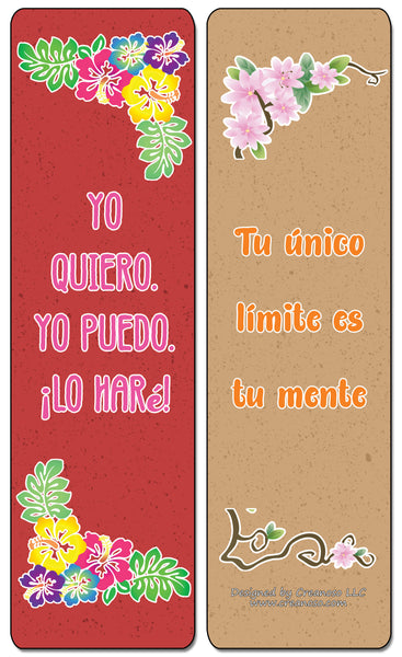 Creanoso Spanish Motivational Quotes Bookmarks - Premium Gift Set and Inspiring Sayings