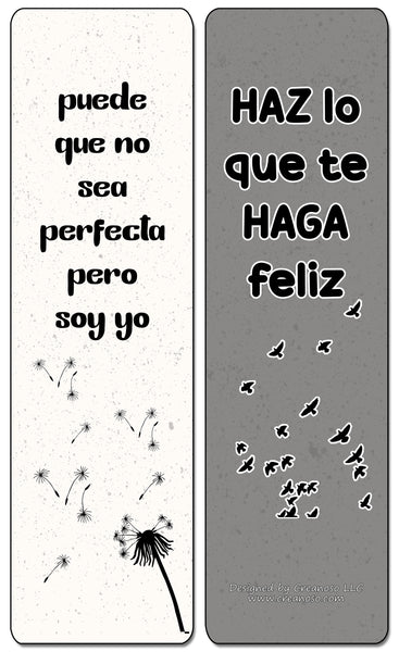 Creanoso Spanish Motivational Quotes Bookmarks - Premium Gift Set and Inspiring Sayings